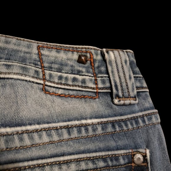 Miss Me Blue Jeans Flare Studs Distressed Denim JP4503 | Women's 28 Pre-owned - Picture 4 of 14